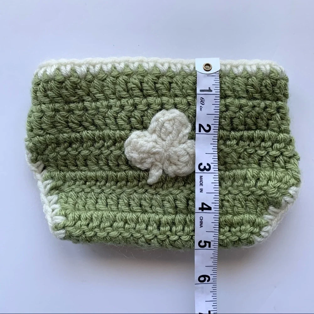Knit Four Leaf Clover Diaper Cover